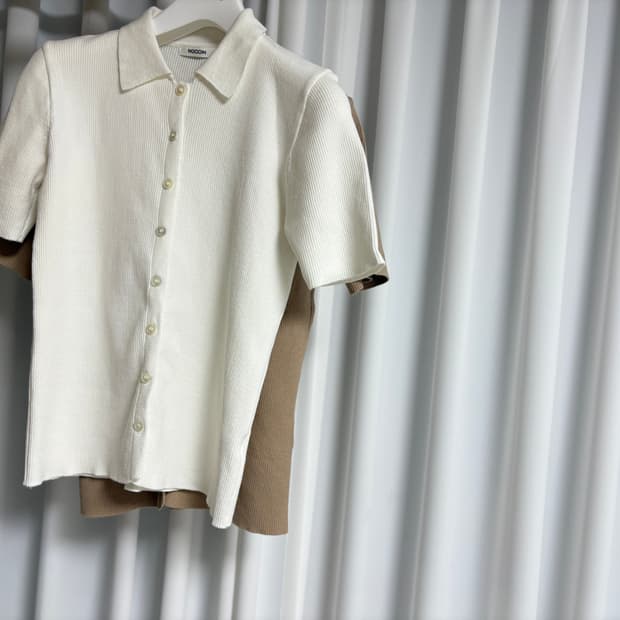 NOCOIN 카라 니트 가디건 - 아이