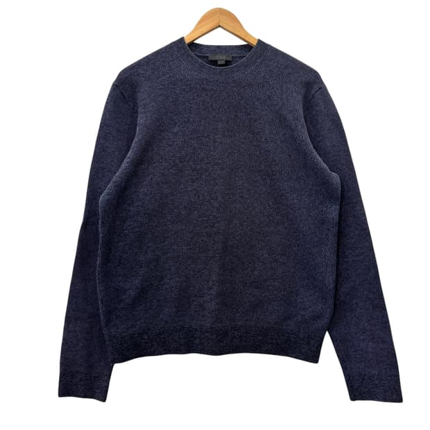 코스 퍼플 코튼 크루넥 니트