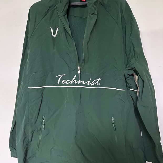 테크니스트 Techinist 하프집업 바람막이 그린