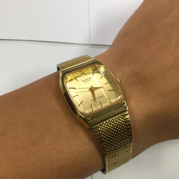 80s ricoh faceted quartz gold