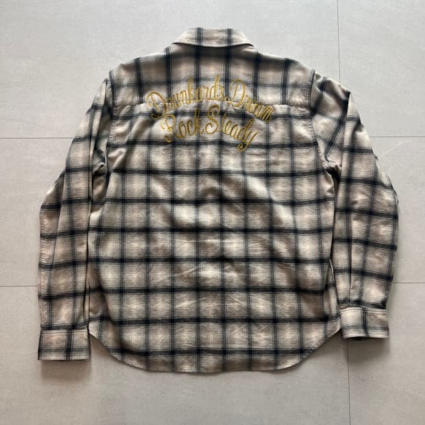 와코마리아 Wacko Maria 체인스티치 로고 체크셔츠 XL