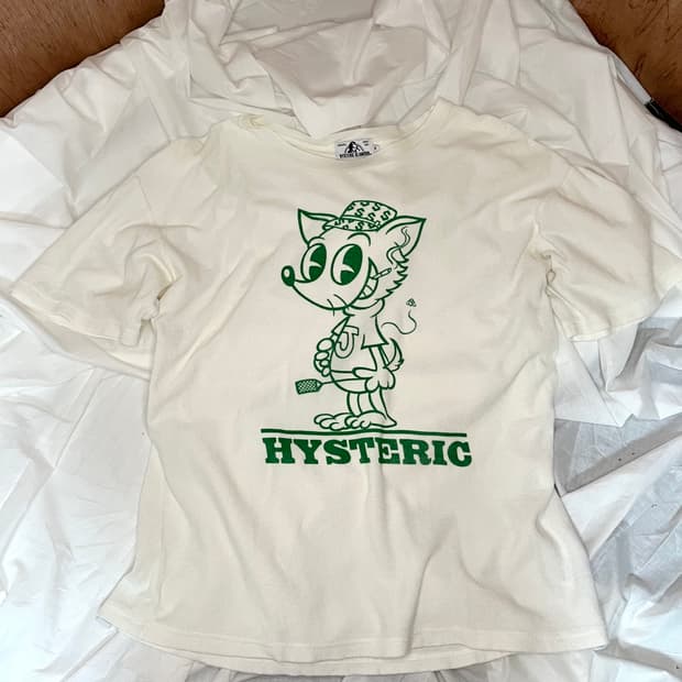 히스테릭 글래머 그린 캐릭터 그래픽 티셔츠