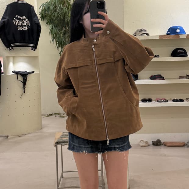 라퍼지스토어 버핑레더 스웨이드 자켓 브라운 U326