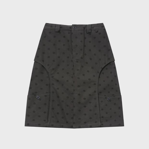 라세레모니 DOT PATTERN SKIRT / BLACK