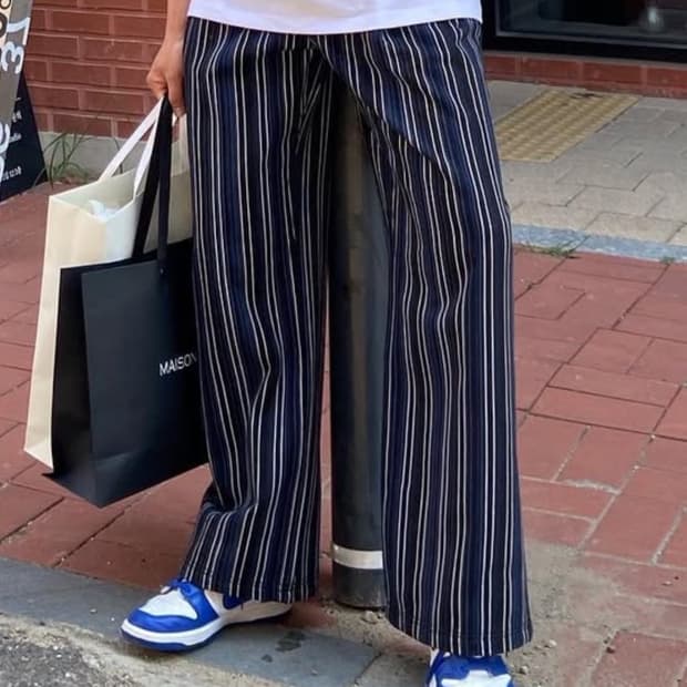 메종미네드 스트라이프 팬츠