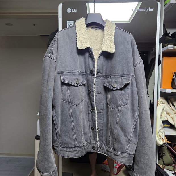 이지 시즌5 셰르파 데님자켓 잉크