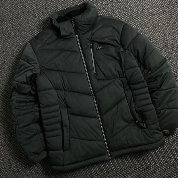 카파 사이드 패치 로고 다운 푸퍼 패딩 점퍼y 4491