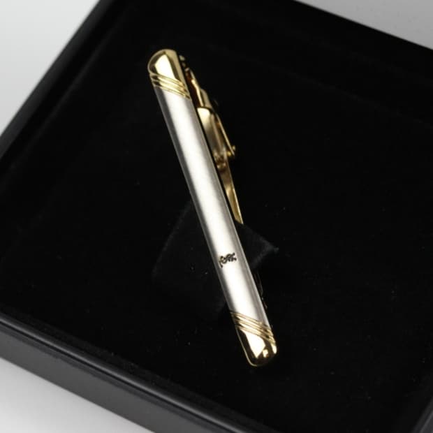 입생로랑 A+등급 4.9cm 남자 명품 넥타이핀 빈티지