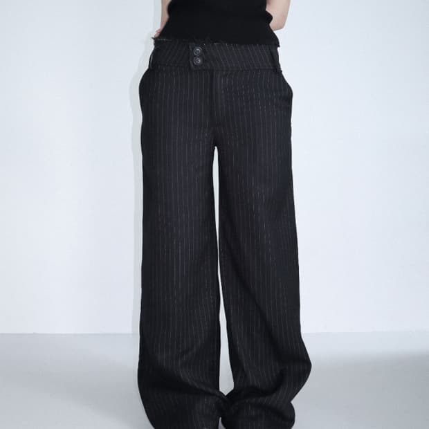 클라따 핀터 로우 슬랙스 블랙 스몰