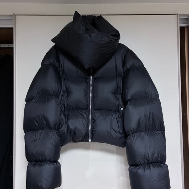 릭오웬스/Luxor 퍼널넥 패딩/ 블랙/ 48