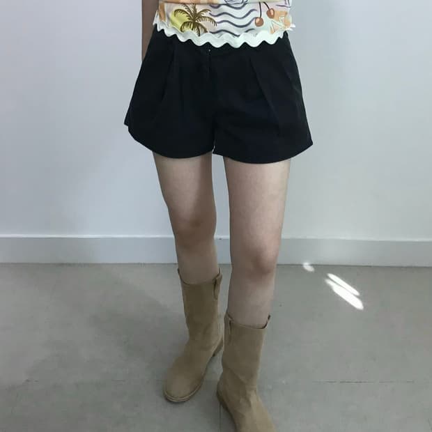빈티지 핀턱 숏팬츠