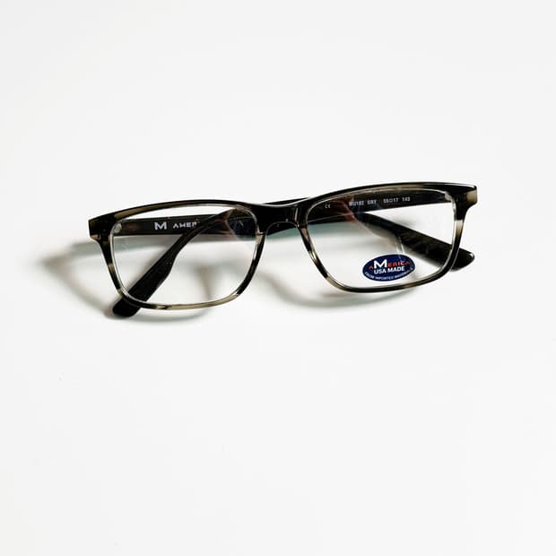 미국제 M AMERICA 그레이 톨토이즈 뿔테 스퀘어 빈티지 안경