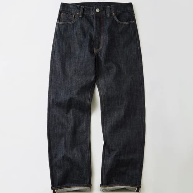 아웃스탠딩 40S SELVEDGE STRAIGHT PANTS_INDIGO