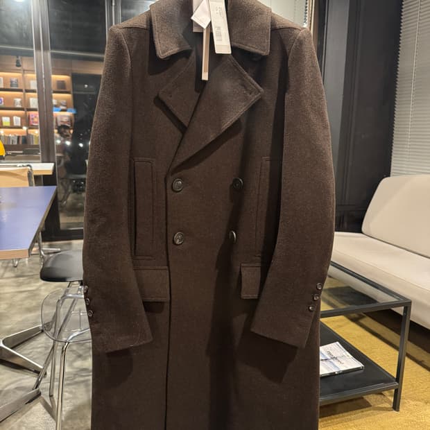 릭오웬스 더블 브레스티드 코트 48사이즈