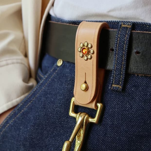 rrl 아메카지무드 러스트 가죽키링