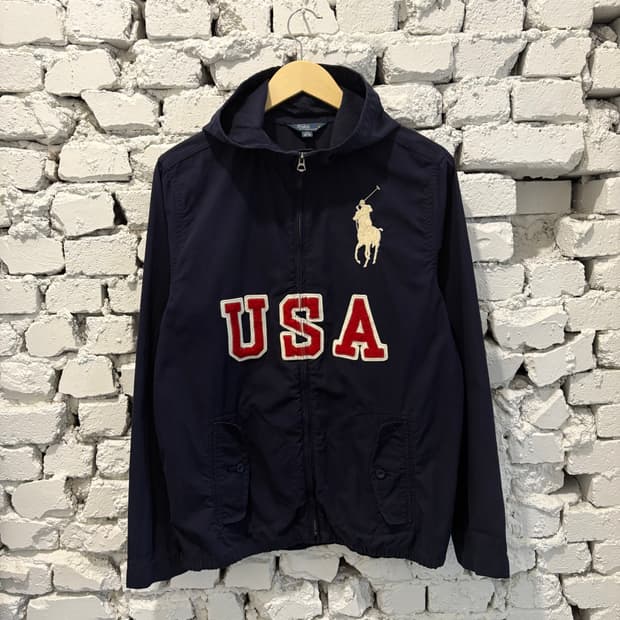폴로 빅포니 USA 빈티지 후드자켓
