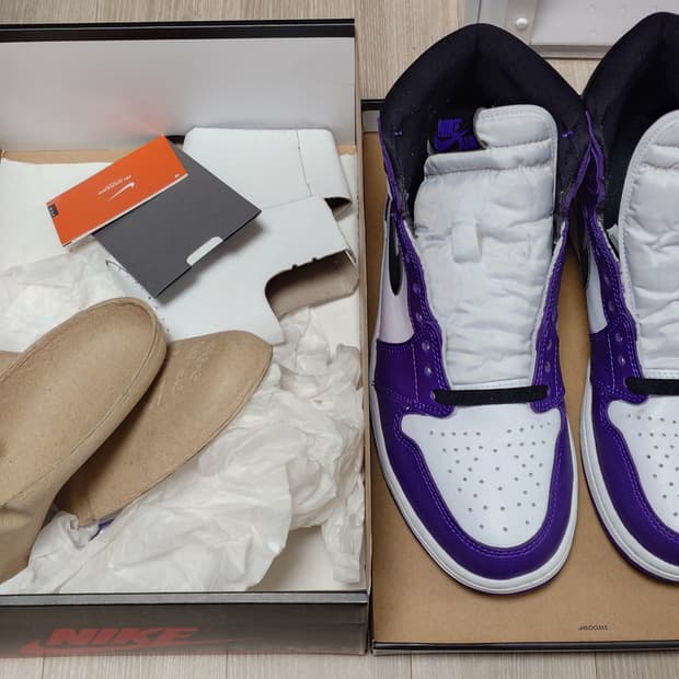 [270] 나이키 에어 조던 1 하이 코트 퍼플