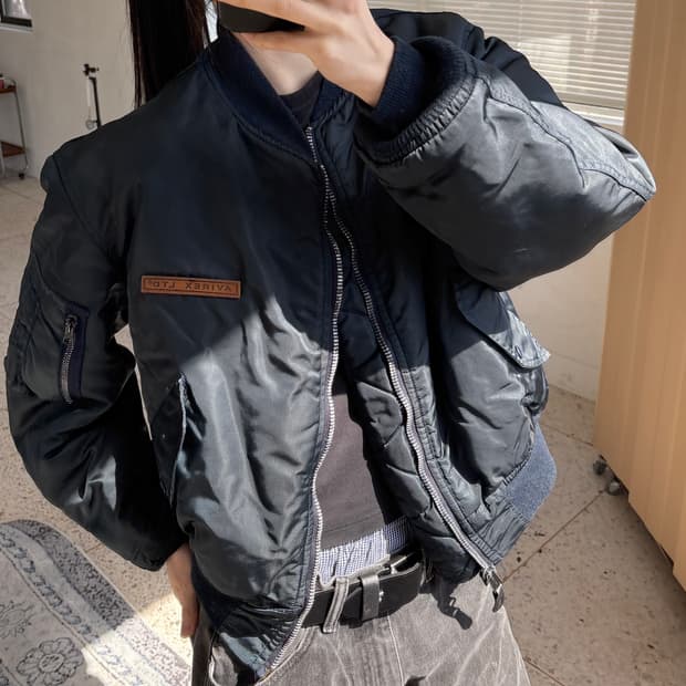 Avirex MA-1 플라이트 자켓 다크 네이비