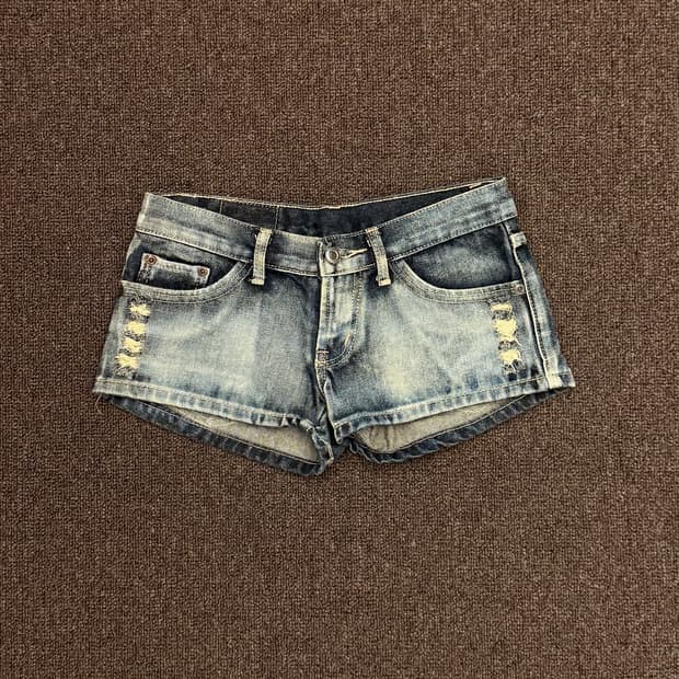 S)Order jeans Y2K 데님 포인트 숏팬츠