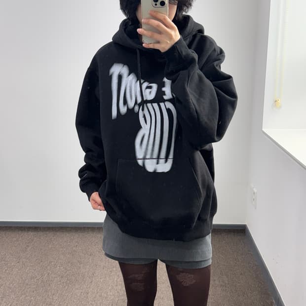 Niceghostclub 나이스고스트클럽 블랙 후드티