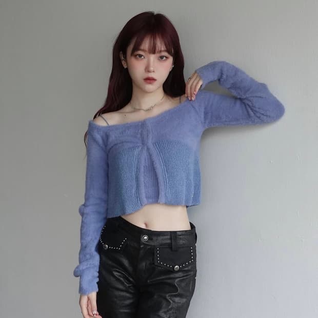 체리퀴리 니트 가디건 세트