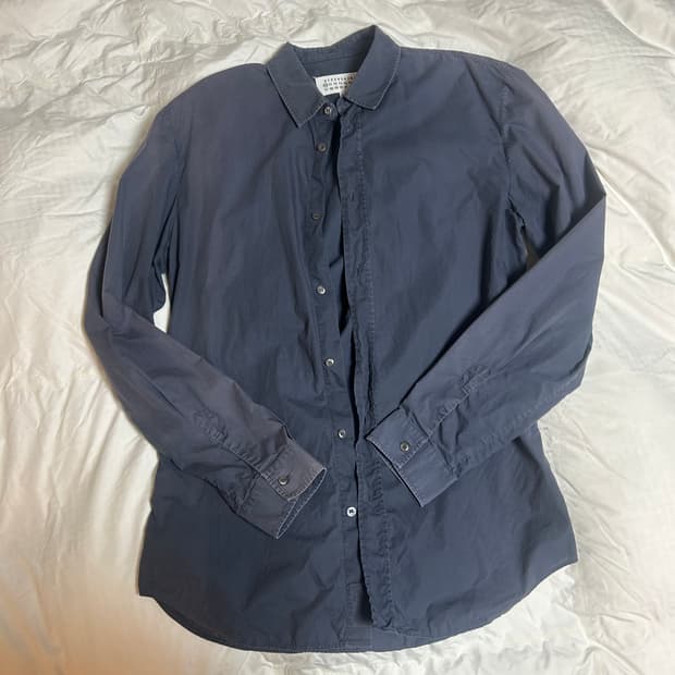 maison margiela 15ss stitch shirt navy