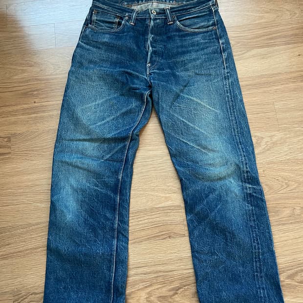 웨어하우스 lot700 미드 워싱 블루 중청