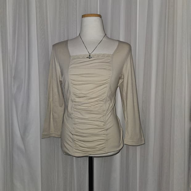 diapason 모리 히메 셔링 레이스 블라우스