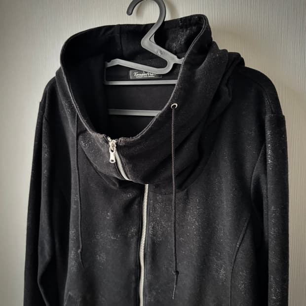 Tornado Mart 하이넥 드레이프 워싱 투웨이 후드집업 락시크 펑크