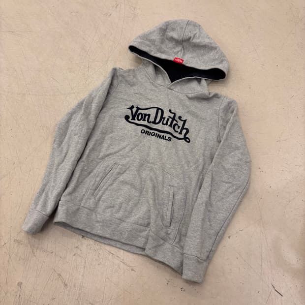 본더치 빅로고 그레이 후드티