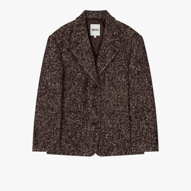 GROVE 그로브 KIDO 헤링본 자켓 버건디 FREE