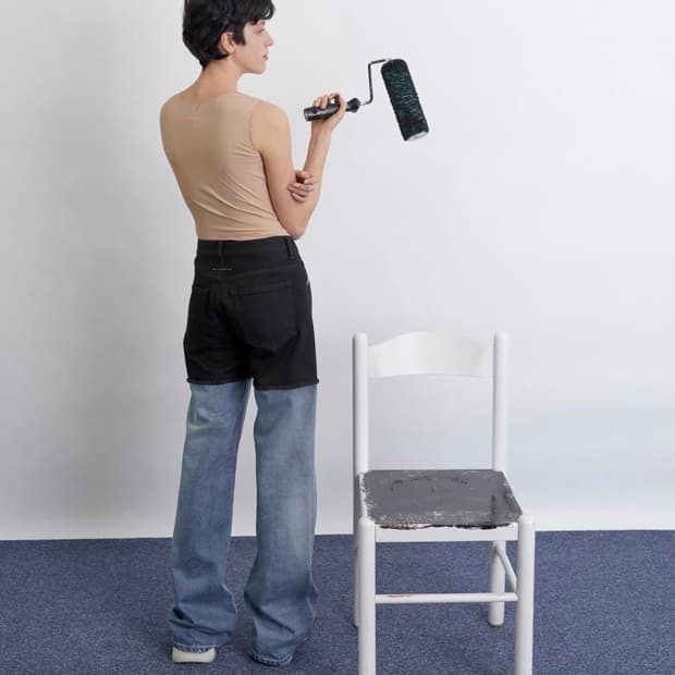 (구매)mm6 투톤 데님 팬츠 40-46