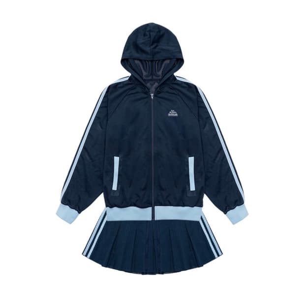 퍼피북클럽 트레이닝 셋업 PBC Mesh Zip-up Set 네이비