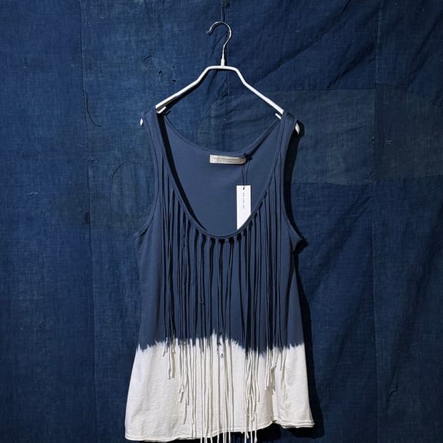 55-66 ) ZARA Dyed Fringe Tank