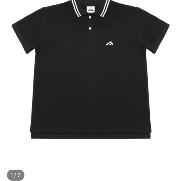 Mjd WAVE LOGO POLO BLACK L 사이즈