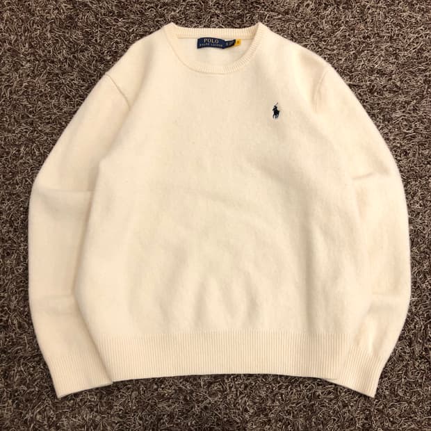 폴로 랄프로렌 아이보리 여성 울 니트 스웨터