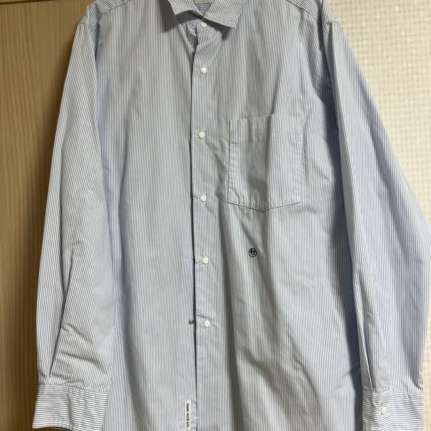 나나미카 레귤러 칼라 스트라이프 윈드 셔츠(삭스, S)