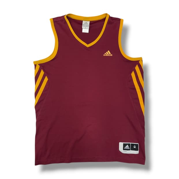 아디다스 버건디 농구 져지 (M) 