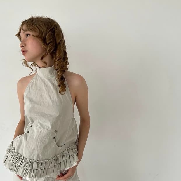 샵페어리 faerie halter neck frill top