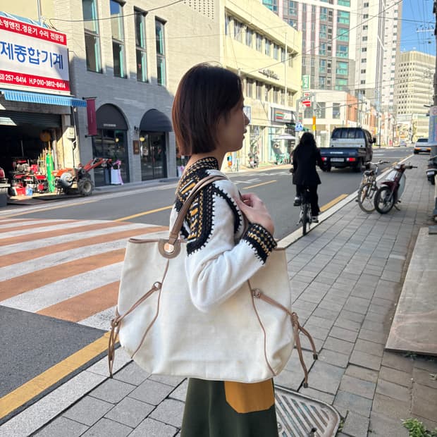 살바토레 페레가모 브라운 간치니 토트백