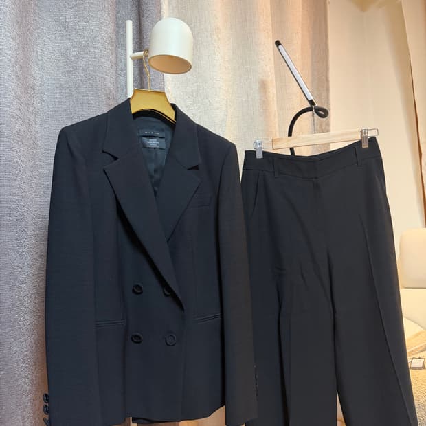 미샤)더블단추 셋 55 블랙 )쿨거시 선물도있음