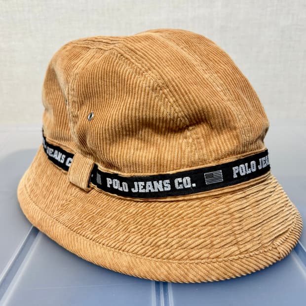폴로 진스 사파리 버킷햇 코듀로이 모자