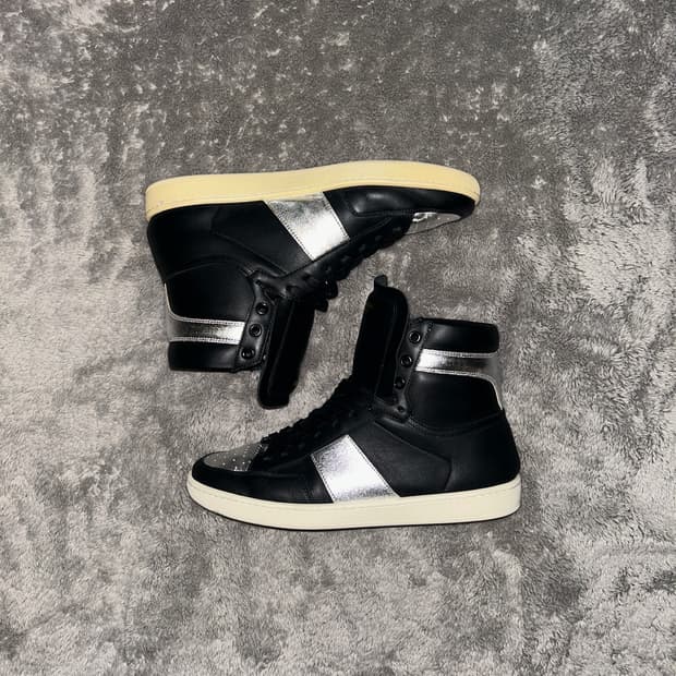 Saint Laurent SL/10Black Silver High Top