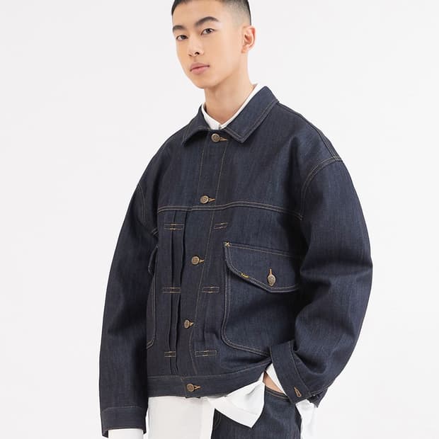 LEE 리 코듀라 RAW데님 1ST 트러커 자켓 인디고 로우 L