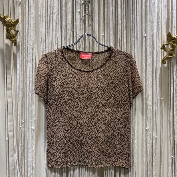 Leopard See-Through Top 0071