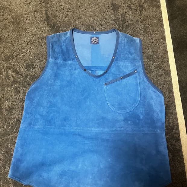 L) 포터클래식 스웨이드 베스트 블루