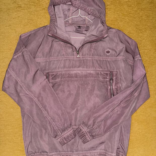 아디다스 빈티지 핑크 아노락 L