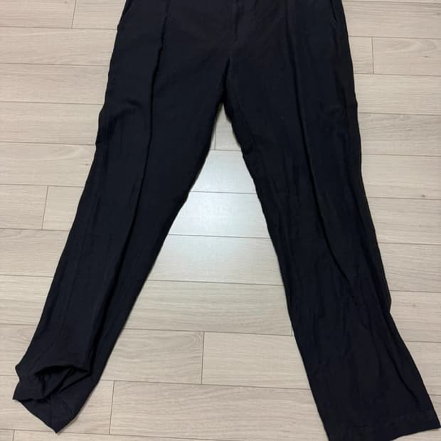 꼼데가르송 옴므 블랙 코튼 트라우저