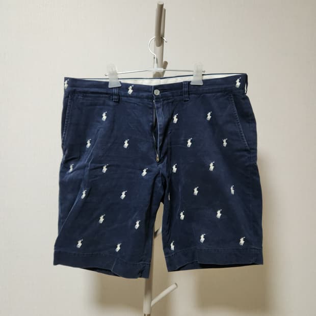 폴로 랄프로렌 네이비 반바지 포니패턴 36