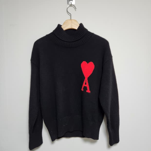 아미Ami 빅하트 로고 캐시미어 니트 - K50